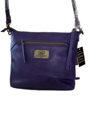 Sharif NWT Purple Crossbody Bag w/Suede Studded Fringe